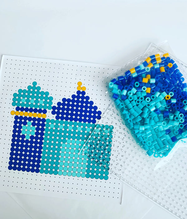 Masjid Perler Bead Craft Kit - Blue/Pink