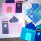 Masjid Perler Bead Craft Kit - Blue/Pink