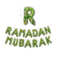 Ramadan Mubarak Watermelon Foil Letters - Green