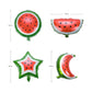 Watermelon Crescent Star Ramadan & Eid Foil Balloon Set - Pack of 4