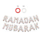 Ramadan Mubarak Watermelon Foil Letters - White