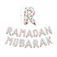 Ramadan Mubarak Watermelon Foil Letters - White