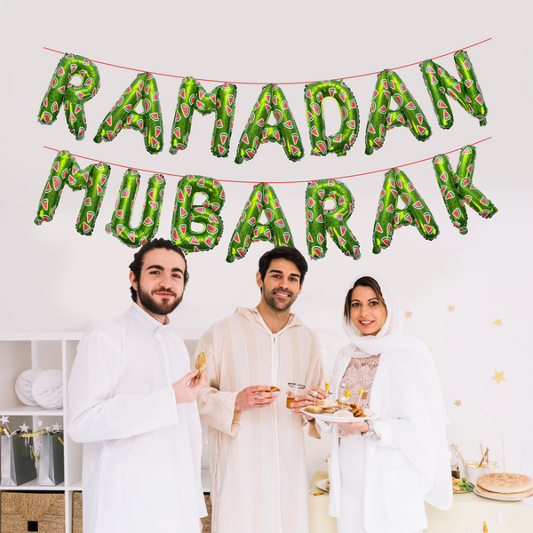 Ramadan Mubarak Watermelon Foil Letters - Green