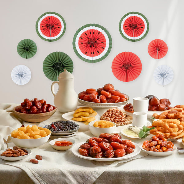 Watermelon Fan Set Ramadan & Eid - Set of 9