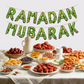 Ramadan Mubarak Watermelon Foil Letters - Green