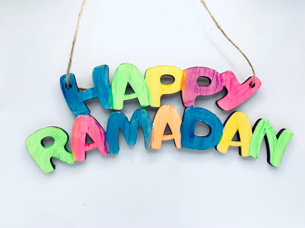 Happy Ramadan Wooden Banner Craft Kit