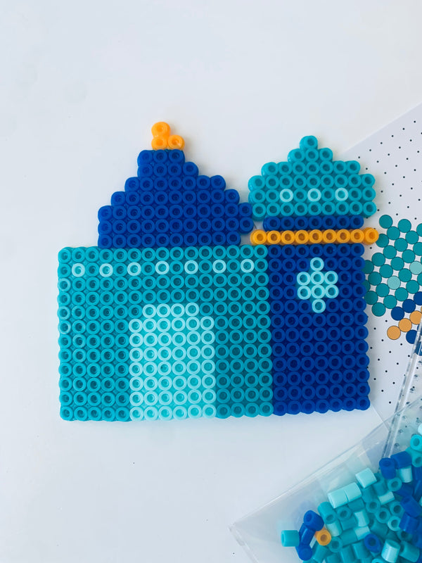 Masjid Perler Bead Craft Kit - Blue/Pink