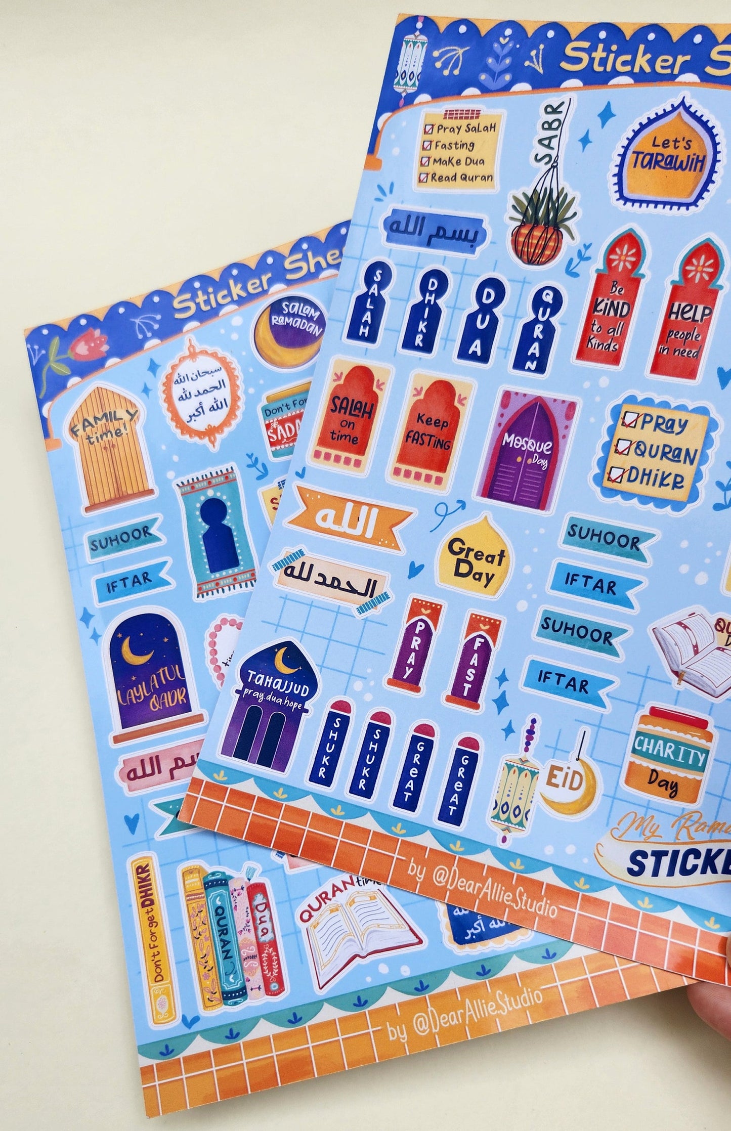 My Ramadan Sticker Sheet Pack of 2 - A5 size (76 stickers)