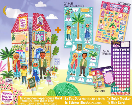 My Ramadan Paper House Pack - Stickers & Cut-Out Dolls Included