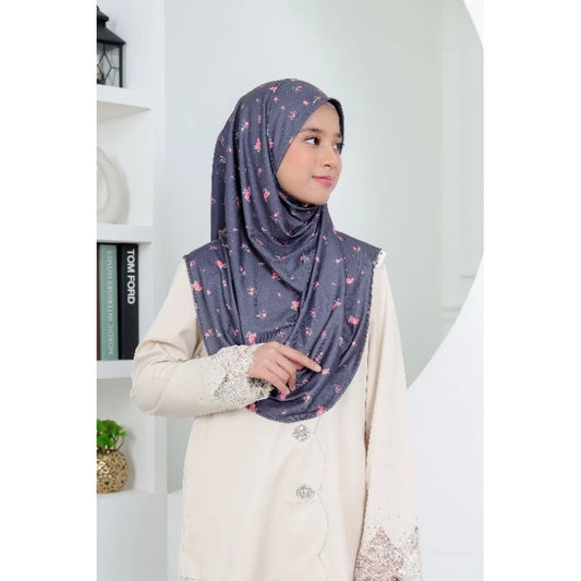 Navy Rose Kids Hijab