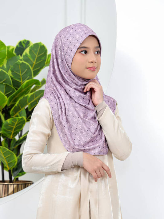 Lilac Flower Kids Hijab