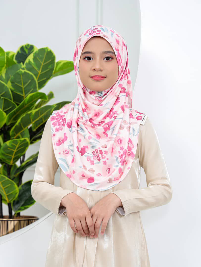 Pink Dahlia Kids Hijab