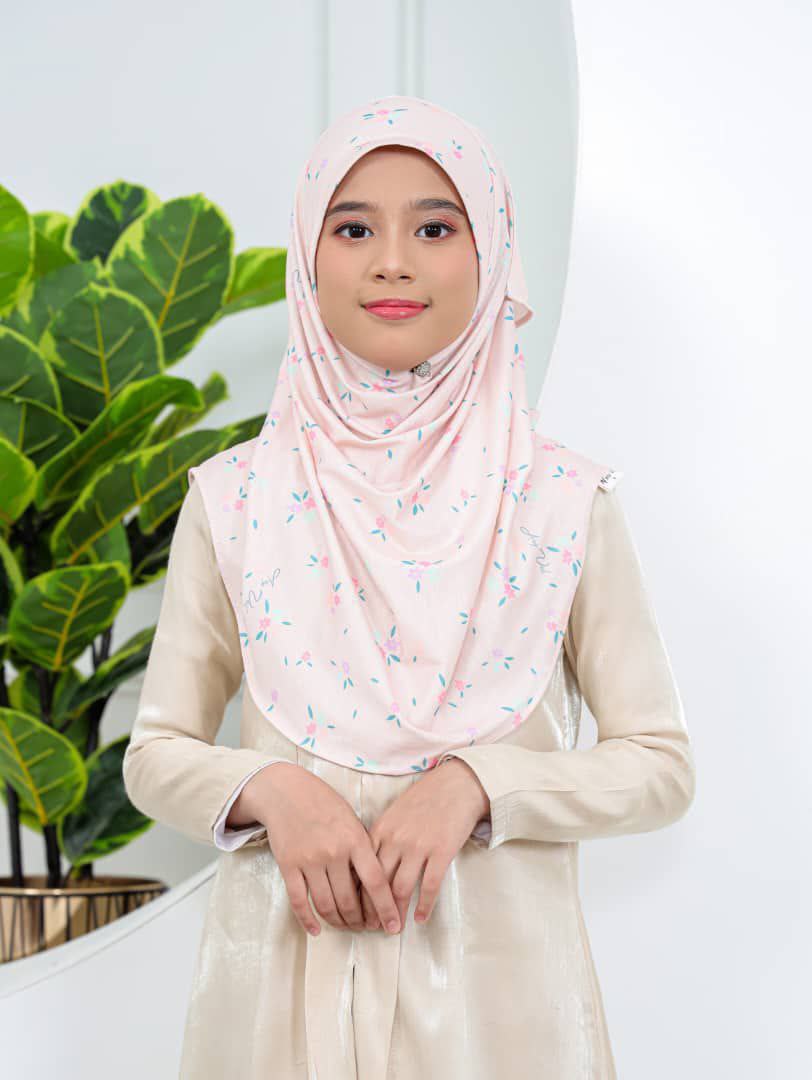 Pink Petals Kids Hijab