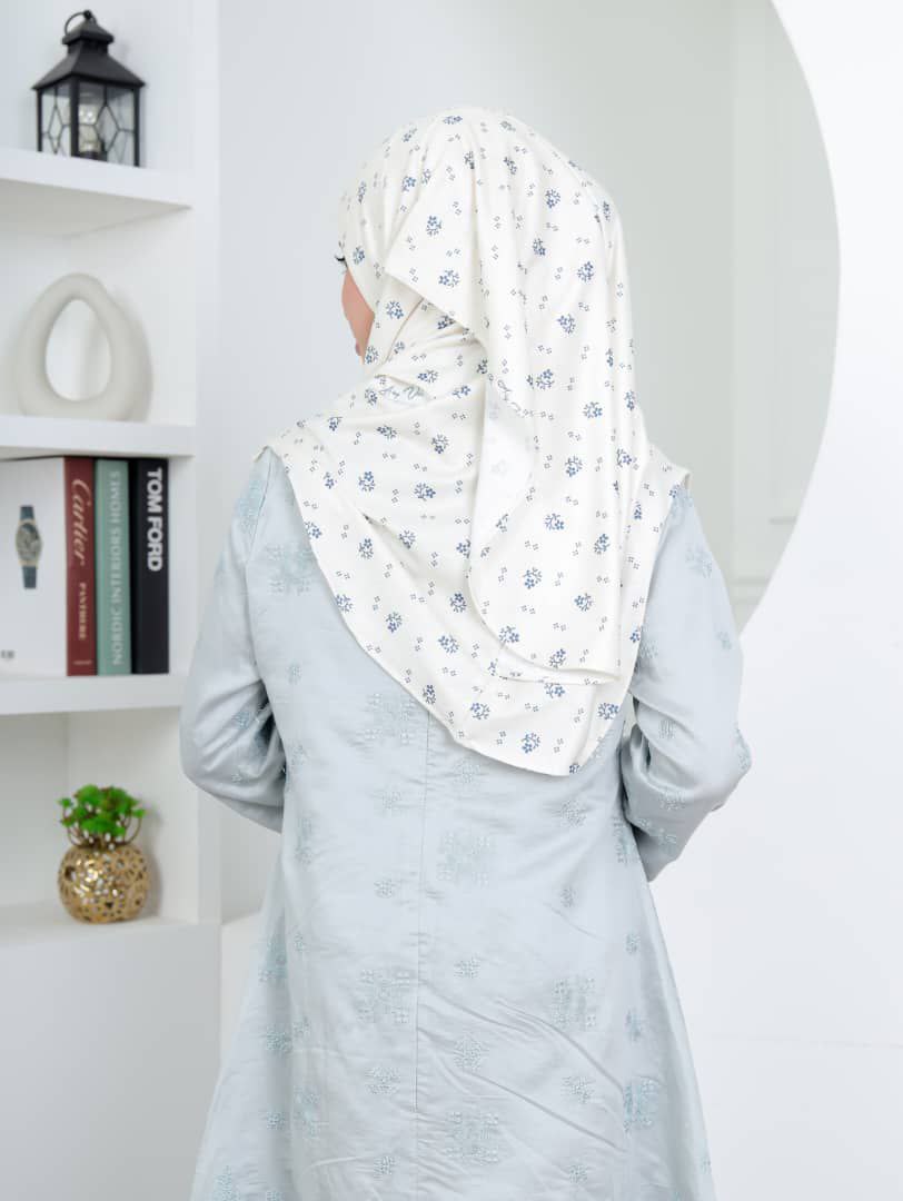 Cream Flower Kids Hijab