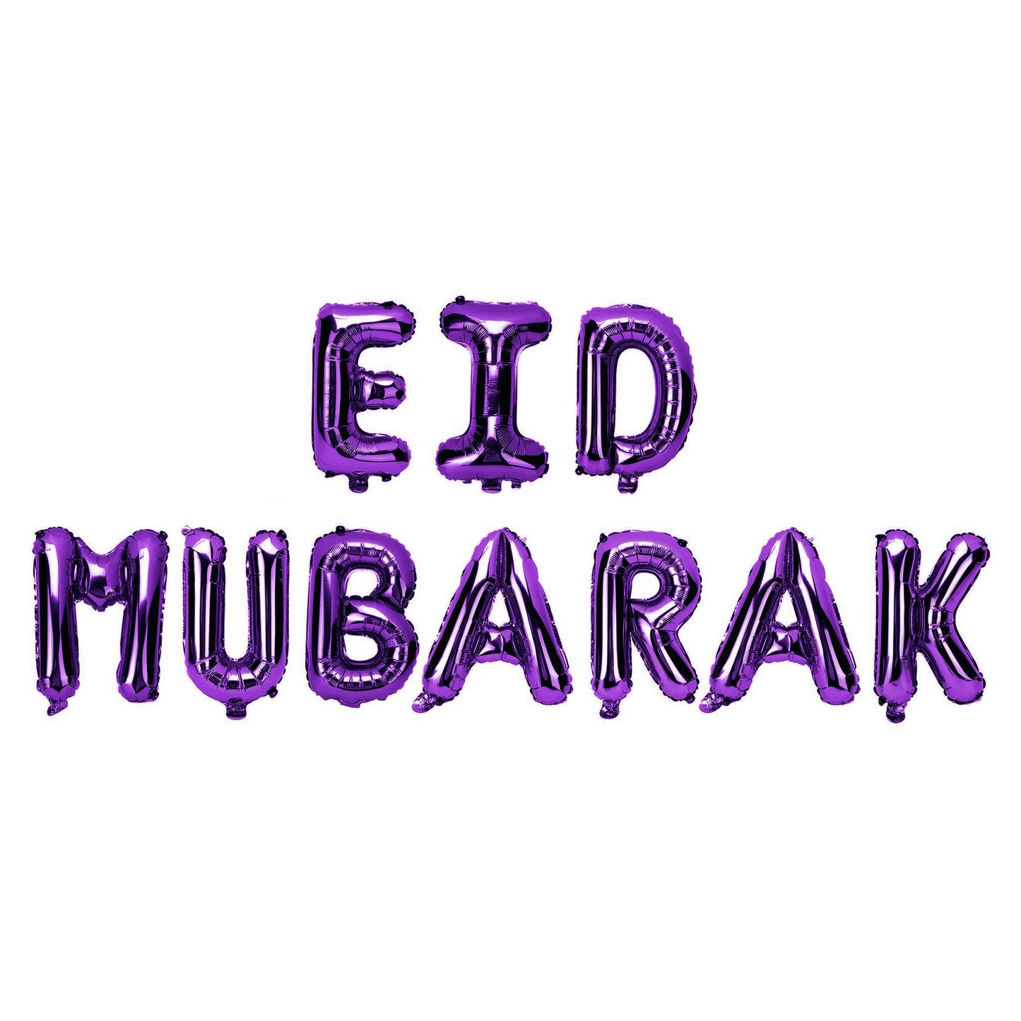 Purple Eid Mubarak Foil Balloons - Anafiya Gifts