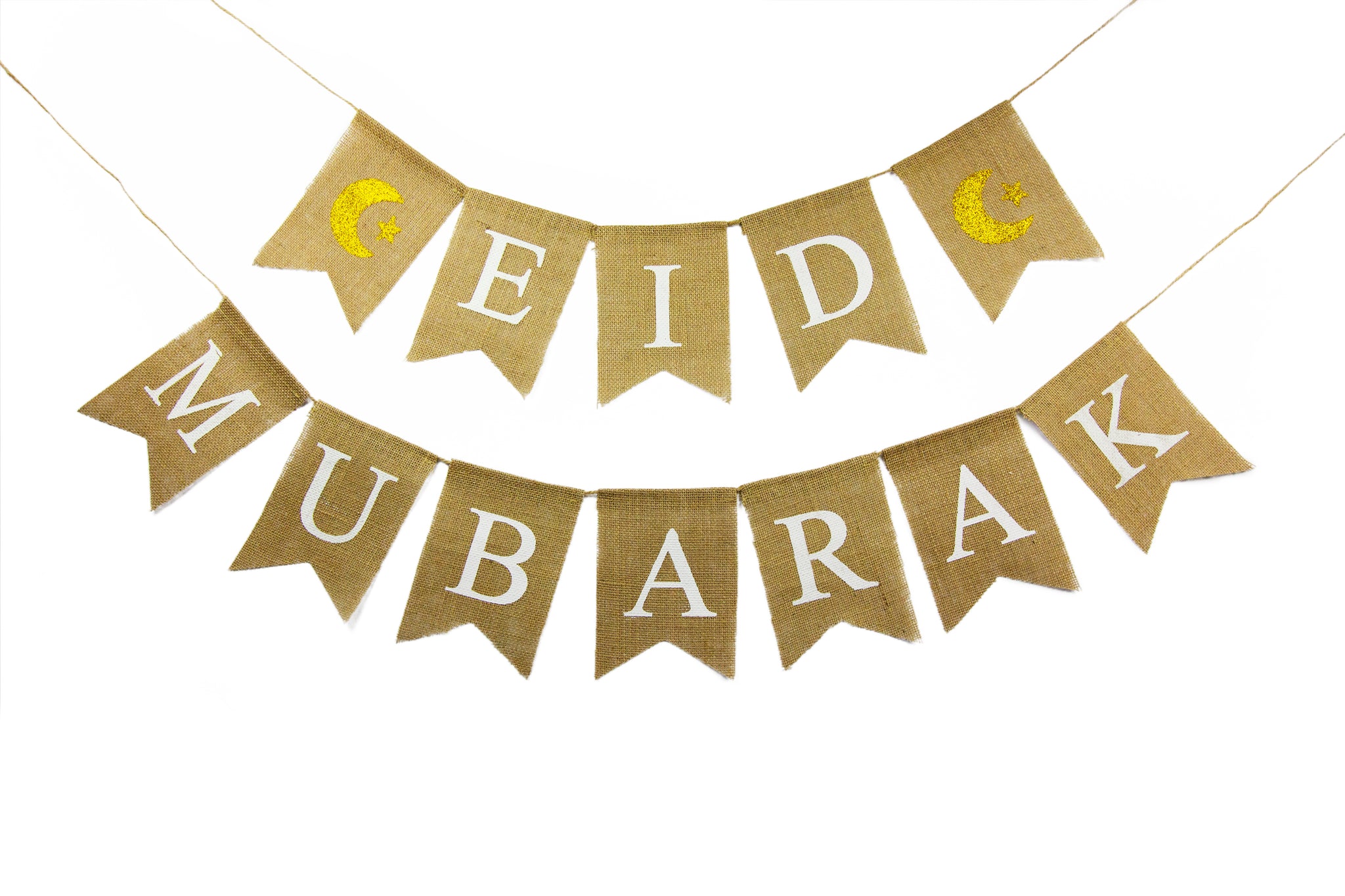 Eid Mubarak Jute Banner – Anafiya Gifts UK